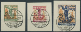 FREIE STADT DANZIG 90-92 BrfStk, 1921, Tuberkulose-Woche Je Auf Briefstück Mit Zeitgerechten Entwertungen DANZIG-LANGFUH - Used