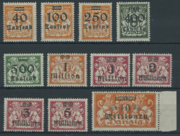 FREIE STADT DANZIG 158-68 , 1923, Freimarken, Mi.Nr. 161 Und 162 Falzrest Sonst Postfrischer Prachtsatz - Mint