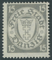 FREIE STADT DANZIG 195xa , 1924, 15 Pf. Dunkelgrünlichgrau, Postfrisch, Pracht, Mi. 80.- - Mint