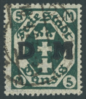 DIENSTMARKEN D 24Y O, 1922, 5 M. Schwärzichopalgrün, Wz. Liegend, Pracht, Gepr. Erdwien Und Infla, Mi. 320.- - Dienstmarken