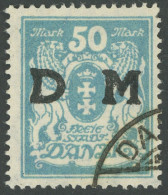 DIENSTMARKEN D 36 O, 1923, 50 M. Mittelgrünlichblau, Zeitgerechte Entwertung, Pracht, Fotoattest Soecknick, Mi. 1900.- - Dienstmarken