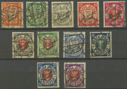 DIENSTMARKEN D 41-51 O, 1924, Staatswappen, Prachtsatz, Teils Geprüft, Mi. 300.- - Servizio