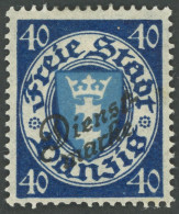 DIENSTMARKEN D 49b , 1924, 40 Pf. Schwärzlichviolettultramarin/mittelcyanblau, Falzreste, Feinst, Signiert, Mi. 90.- - Dienstmarken