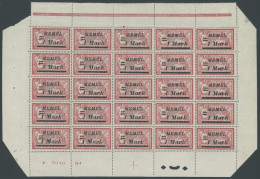 MEMELGEBIET 64 , 1922, 1 M. Auf 40 C. Graurot/türkisgrau Im Unteren Bogenteil (25) Mit Druckdatum, Postfrisch, Marken Al - Memelland 1923