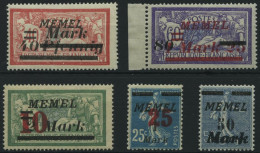 MEMELGEBIET 119-23 , 1922/3, Freimarken, Postfrisch, 2 Prachtsätze, Mi. 64.- - Memel (Klaïpeda) 1923