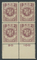 MEMELGEBIET 149 VB , 1923, 500 M. Graulila Im Unterrandviererblock, Postfrisch, Pracht, Mi. (360.-) - Memelgebiet 1923