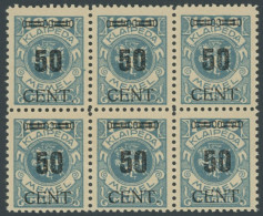 MEMELGEBIET 191 , 1923, 50 C. Auf 1000 M. Grünlichblau Im Sechserblock, Postfrisch, Pracht, Mi. (180.-) - Klaipeda 1923