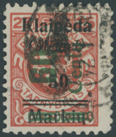 MEMELGEBIET 233III O, 1923, 60 C. Auf 50 M. Auf 25 C. Dunkelzinnoberrot, Type III, Feinst, Gepr. Dr. Petersen, Mi. 700.- - Memelland 1923