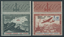 LEGIONÄRSMARKEN IV/V , 1942, Flugpostvignetten Mit Aufdruck, Postfrisch, Pracht, Mi. 80.- - Occupation 1938-45