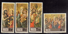 MALTA 1976 CHRISTMAS NATALE NOEL WEIHNACHTEN NAVIDAD NATAL COMPLETE SET SERIE COMPLETA MNH - Malta