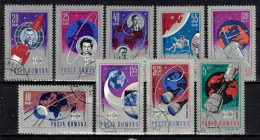 Roumanie 1967 Mi 2559-67 (Yv 2273-7+PA 210-3), Obliteré - Used Stamps