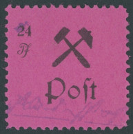 GROSSRÄSCHEN 26IV , 1945, 24 Pf. Schwarz Auf Lila, Type IV, Falzrest, Pracht - Other & Unclassified