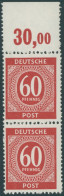 ALLIIERTE BES. 933POR , 1946, 60 Pf. Rot, Oberrandstück, Plattendruck, Durchgezähnt, Pracht, Mi. 250.- - Autres & Non Classés