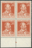 ALLIIERTE BES. 963 Pl.Nr. , 1947, 24 Pf. Stephan Im Unterrand Mit Plattennummer 14, Postfrisch, Pracht - Other & Unclassified