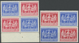 ALLIIERTE BES. VZd 1/2 , 1948, Exportmesse, Beide Viererblocks, Postfrisch, Pracht, Mi. 80.- - Sonstige & Ohne Zuordnung