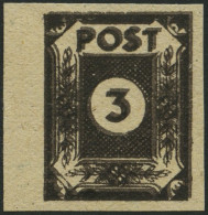 OST-SACHSEN 51btxDD , 1945, 3 Pf. Graubraun, Doppeldruck, Pracht, Kurzbefund Ströh, Mi. 300.- - Autres & Non Classés