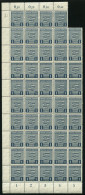 PROVINZ SACHSEN 73Xy , 1945, 1 Pf. Schwärzlichgrünlichblau, Wz. 1X, Fluoreszierende Gummierung, 49x Im Bogenteil, Pracht - Sonstige & Ohne Zuordnung
