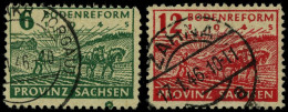 PROVINZ SACHSEN 85/6waA O, 1945, Bodenreform, Vierseitig Gezähnt, Pracht, Gepr. Schulz, Mi. 60.- - Andere & Zonder Classificatie