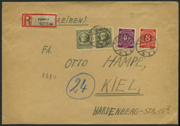 THÜRINGEN 99AYaz2 Paar BRIEF, 1945, 30 Pf. Olivgrau, Gezähnt, Spargummierung, Dickes Papier, Fallende Papierstreifung, I - Other & Unclassified