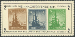 THÜRINGEN Bl. 1xa , 1945, Block Antifa, Weißes Kartonpapier, Type V, Postfrisch, Pracht, Mi. 450.- - Autres & Non Classés