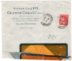 1927  " Celestin COQ & Cie  AIX EN PROVENCE " - Cartas & Documentos