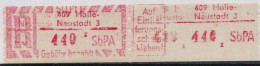 DDR Einschreibemarke Halle-Neustadt SbPA Postfrisch, EM2A-409-3z(1) Zh - Aangetekende Etiketten