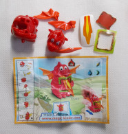 Kinder - Dragon Rouge Avec Un Livre - TT009 - Avec BPZ - Inzetting