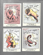 Y818 - VIGNETTES CHOCOLAT STELLA - SIGNES DU ZODIAQUE - LION - BELIER - VIERGE - SCORPION - Altri & Non Classificati