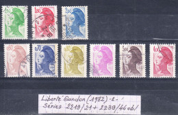 France Liberté De Gandon (1982) Y/T Séries 2219/21 + 2239/44 Oblitérés (lot2) - 1982-1990 Liberty Of Gandon