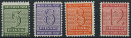 WEST-SACHSEN 116-19BX , 1945, Roßwein, Gezähnt L 111/4:111/2, Wz. 1X, Prachtsatz, Gepr. Ströh/Dr. Jasch, Mi. 170.- - Other & Unclassified