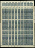 WEST-SACHSEN 127Ya,b , 1945, 4 Pf. Schwarzgraublau Und Blaugrau, Wz. 1Y, Mit Plattenfehlern Je Im Bogen (100), Waagerech - Other & Unclassified