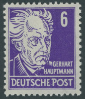 ALLGEMEINE-AUSGABEN 213b , 1948, 6 Pf Schwärzlichviolett Hauptmann, Postfrisch, Pracht, Gepr. Dr. Ruscher, Mi. 60.- - Other & Unclassified