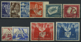 DDR 276-85 O, 1950/1, 10 Prachtwerte - Used Stamps