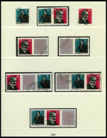 DDR 893/4 O, 1962, Dimitrow, Alle 6 Zusammendrucke Komplett (W Zd 28-33), Pracht - Usados