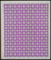DIENSTMARKEN A D 26XII , 1954, 50 Pf. Dunkelpurpur Im Bogen (100) Mit Druckvermerk, Postfrisch, Pracht, Mi. 321.- - Sonstige & Ohne Zuordnung