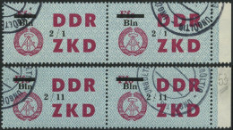 DIENSTMARKEN C D 46I,XI,PFI O, 1964, Laufkontrollzettel Volkseigener Betriebe (VVB), Schwarze Kontrollnummer 2/1 Und 2/1 - Other & Unclassified
