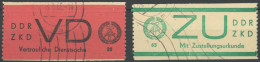 DIENSTMARKEN D VD 1A,E1 O, 1965, 20 Pf. Bräunlichrot/schwarz, Gezähnt 91/2 Und 65 Pf. Zustellungsurkunde, Feinst/Pracht, - Other & Unclassified