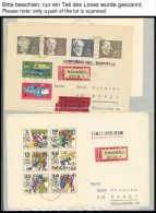 LOTS 1965-76, 3 Alben Mit Verschiedenen Sammlerbriefen (Tauschsendungen), Meist Einschreibbriefe - Autres & Non Classés