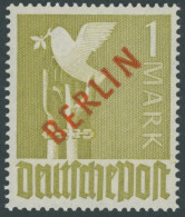 BERLIN 33 , 1949, 1 M. Rotaufdruck, Postfrisch, Pracht, Ohne Signum, Fotobefund H.D. Schlegel, Mi. 550.- - Andere & Zonder Classificatie