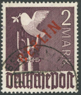 BERLIN 34 O, 1949, 2 M. Rotaufdruck, üblich Gezähnt, Pracht, Gepr. D. Schlegel, Mi. 280.- - Other & Unclassified