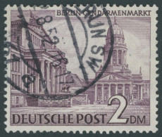 BERLIN 58X O, 1949, 2 M. Gendarmenmarkt, Wz. 1X, Normale Zähnung, Pracht, Mi. 300.- - Andere & Zonder Classificatie