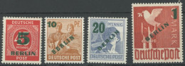 BERLIN 64-67 , 1949, Grünaufdruck, Falzrest, Prachtsatz, Mi. 75.- - Other & Unclassified