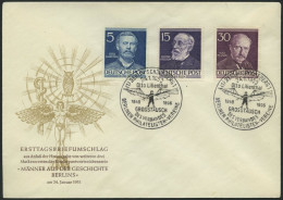 BERLIN 92-94,96-100 BRIEF, 1952/3, Männer Der Geschichte, 6 Amtliche FDC`s, Meist Pracht, Mi. 324.- - Autres & Non Classés