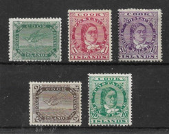 COOK ISLANDS 1913 - 1919 VALUES TO 10d SG 39a, 41, 43, 44, 45 MOUNTED MINT Cat £96 - Islas Cook