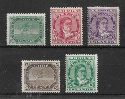 COOK ISLANDS 1913 - 1919 VALUES TO 10d SG 39a, 41, 43, 44, 45 MOUNTED MINT Cat £96 - Cookeilanden