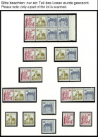 ZUSAMMENDRUCKE W 61-82 , 1977-82, Burgen Und Schlösser, überkomplett, Dazu H-Blatt 18 Und 19 Sowie Einige Markenheftchen - Zusammendrucke