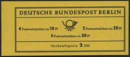 MARKENHEFTCHEN MH 5d , 1966, Markenheftchen Brandenburger Tor, 4. Deckelseite Unbedruckt, Pracht, Mi. 60.- - Se-Tenant