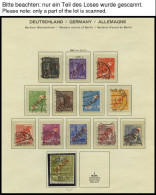 SAMMLUNGEN O, Gestempelte Sammlung Berlin Von 1948-87 Im Schaubek Falzlosalbum, Bis Auf 2-5 M. Schwarzaufdruck, 2 M. Rot - Collezioni