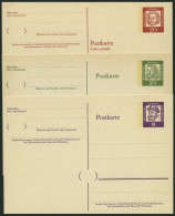GANZSACHEN P 50-55 BRIEF, 1961, Bedeutende Deutsche In Antiqua, Komplett, Ungebraucht, 6 Prachtkarten, Mi. 54.- - Collezioni