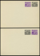 GANZSACHEN PP 8,10 BRIEF, Privatpost: 1952, 6 Pf. Neben 1 Pf. Und 1 Pf. Neben 6 Pf. Bauten, 2 Ungebrauchte Prachtkarten - Collezioni